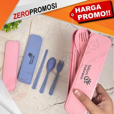 Jual Souvenir Set Alat Makan Portable Plastik Custom Logo Murah Profile Picture